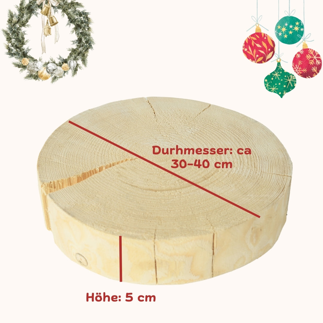 Grosse, Masse Kerzenbrett, Adventskranz Modern Rund aus Holz, Baumscheiben, Astscheiben, Basteln, Kerzenständer, Weihnachtsgesteck, Weihnachtsdeko