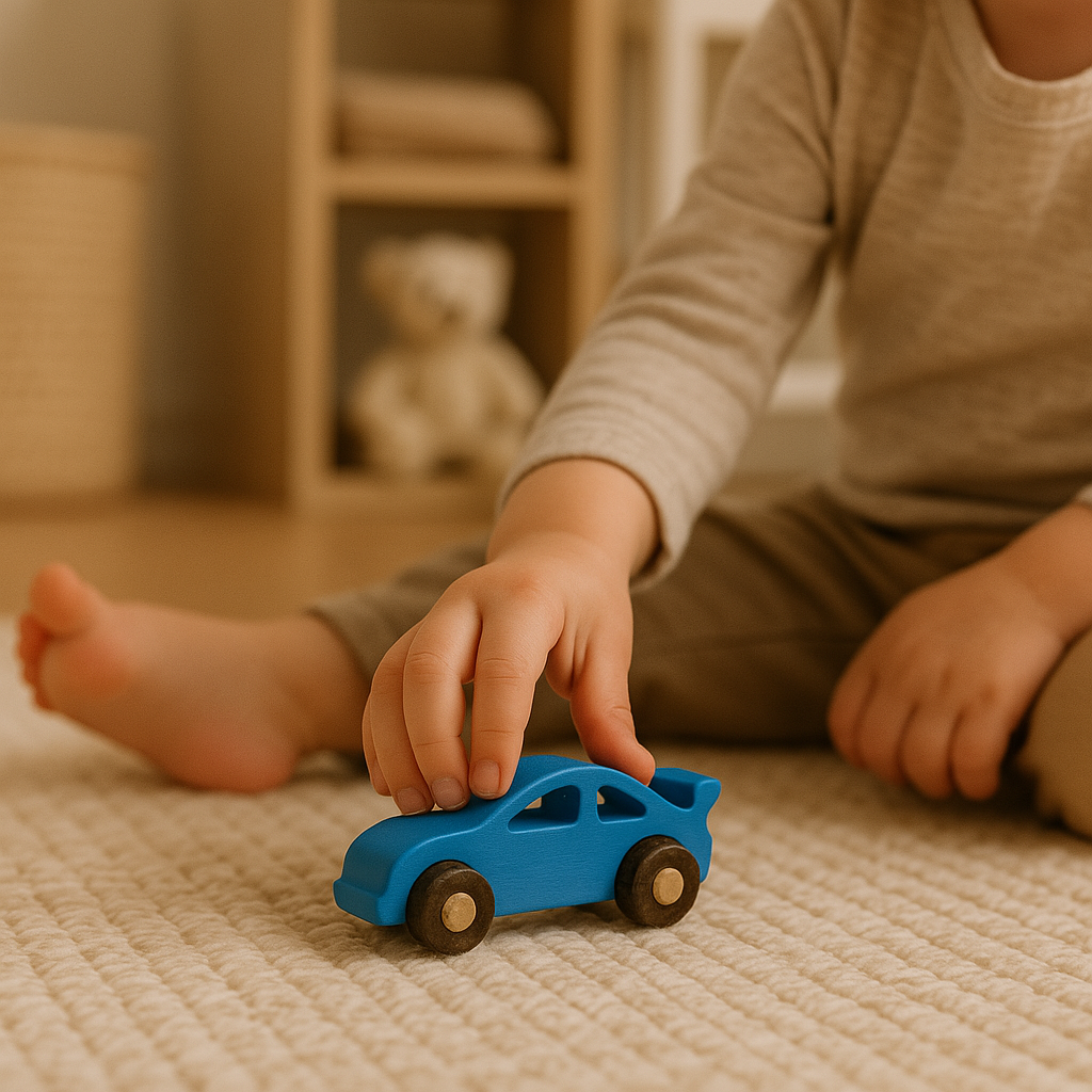 Colorful wooden toy cars: adventures in the nursery