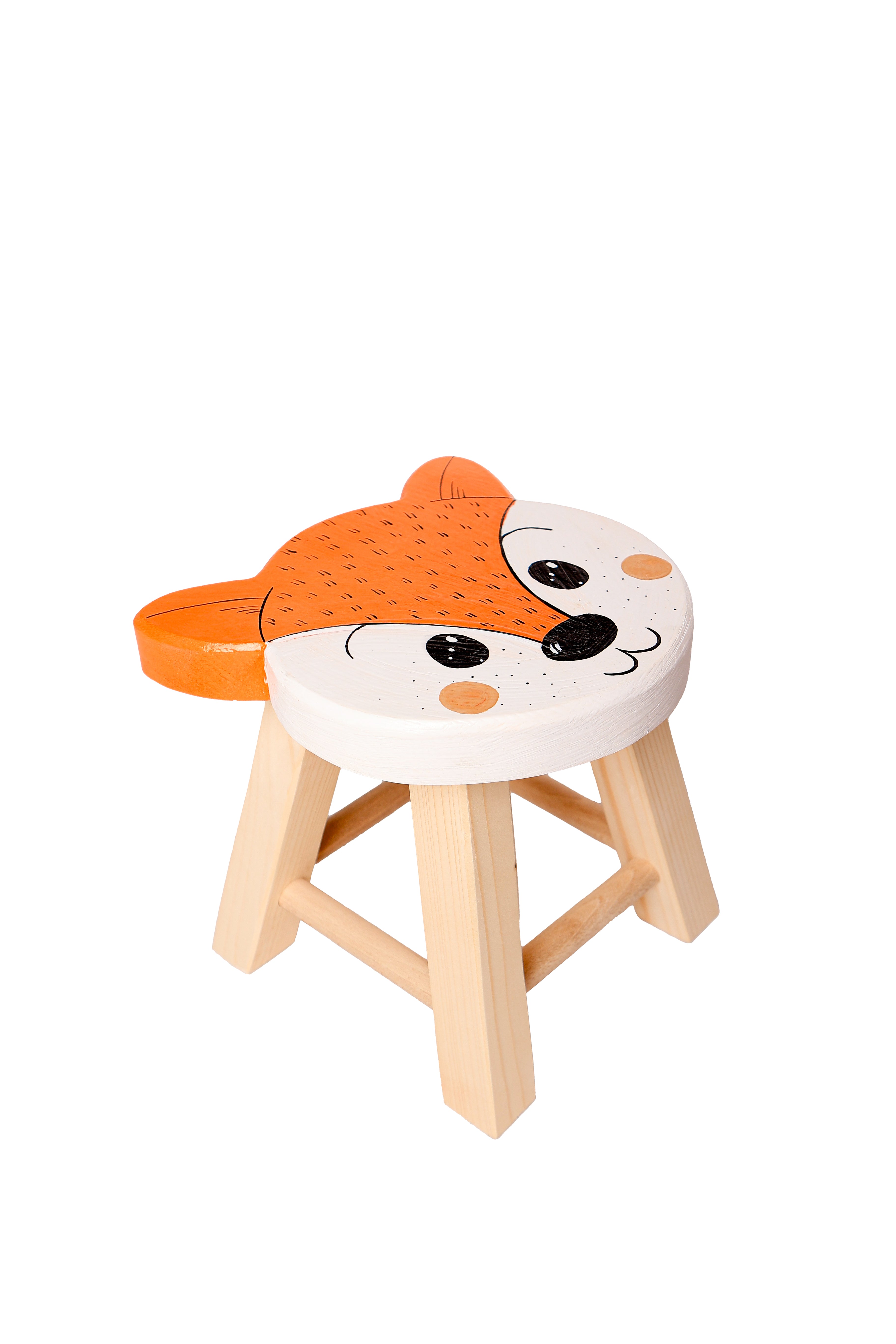    Montessori Kinderhocker mit Tiermotiven - Fuchs- HolzRepublik