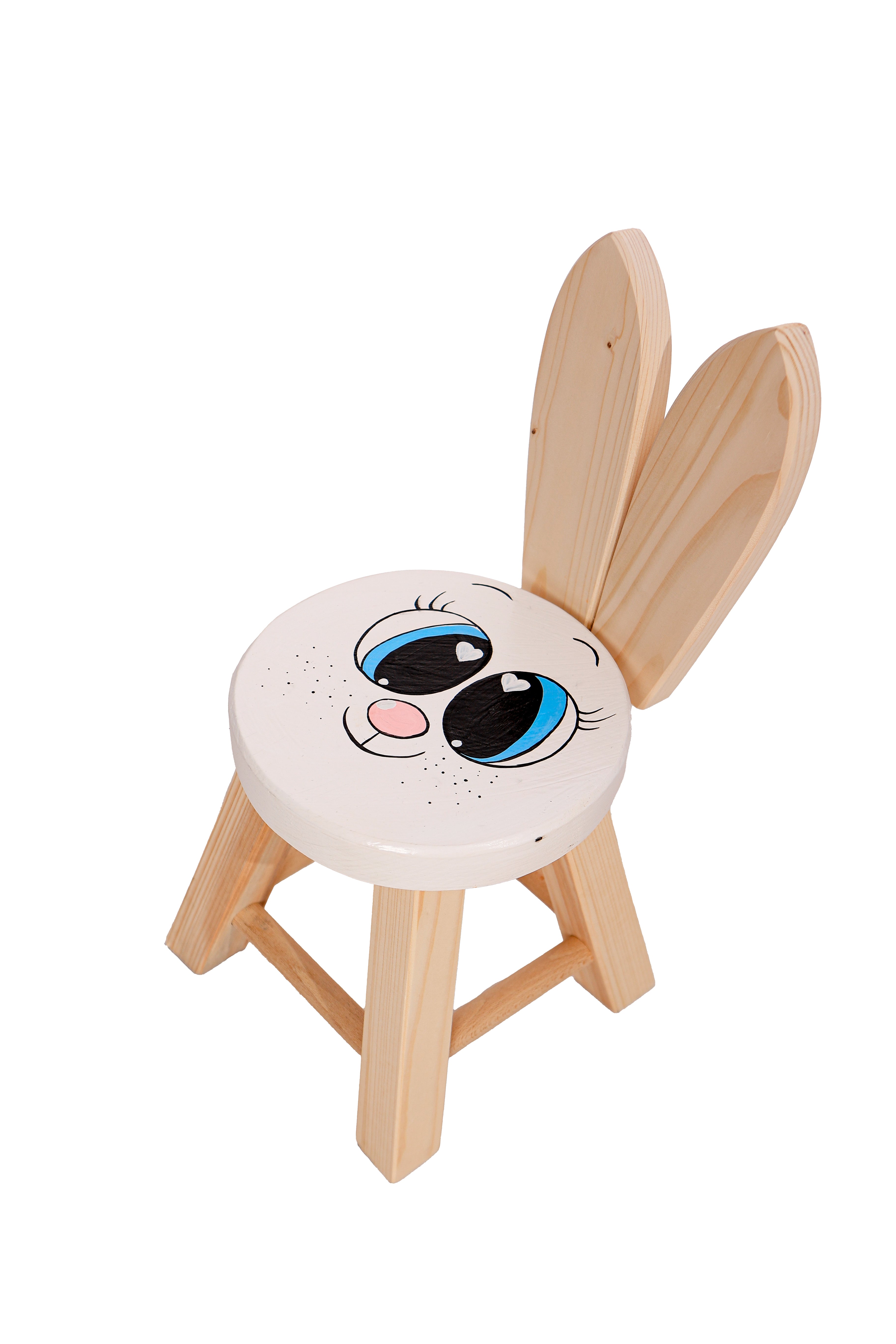    Montessori Kinderhocker mit Tiermotiven- Hase- HolzRepublik