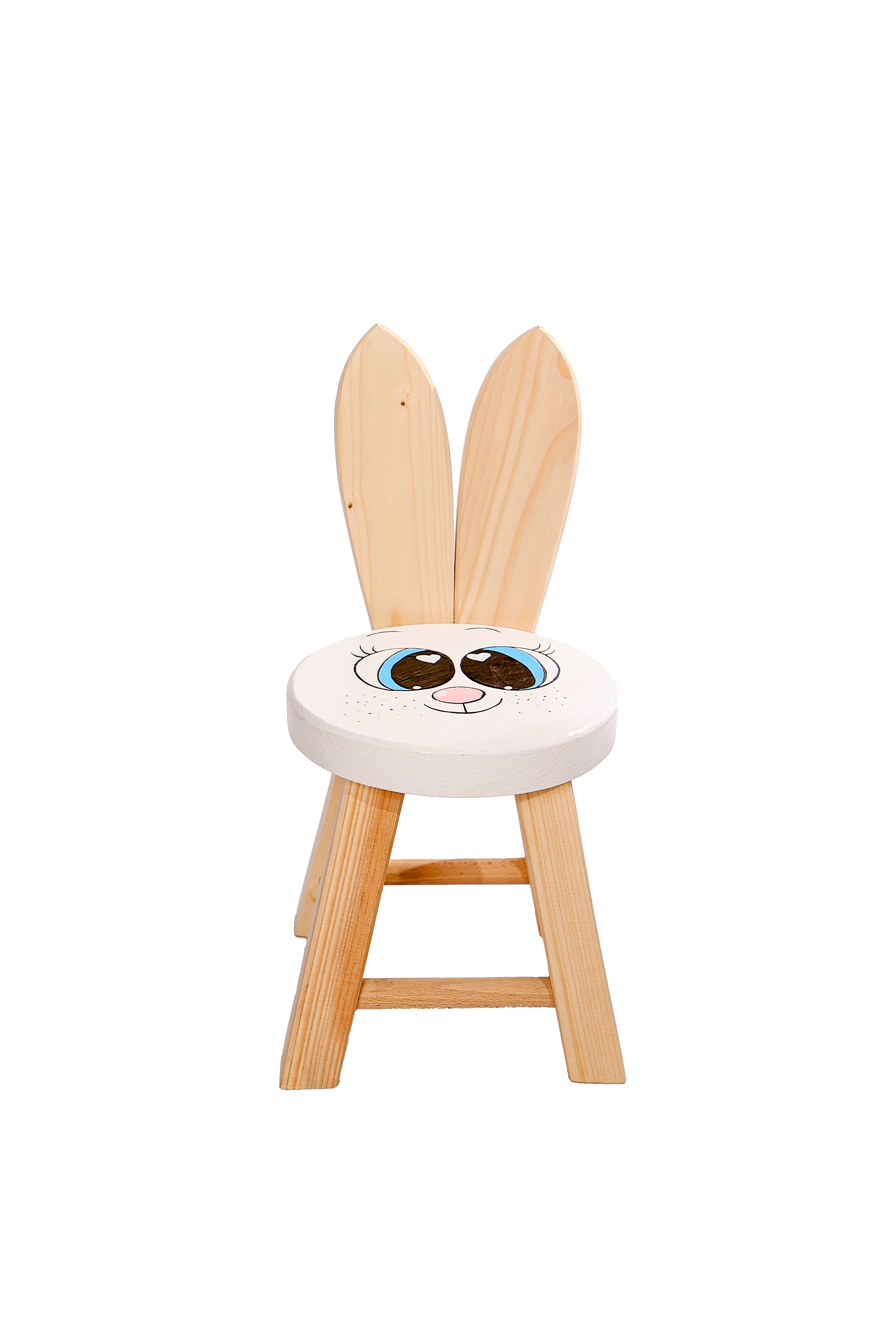    Montessori Kinderhocker mit Tiermotiven- Hase- HolzRepublik