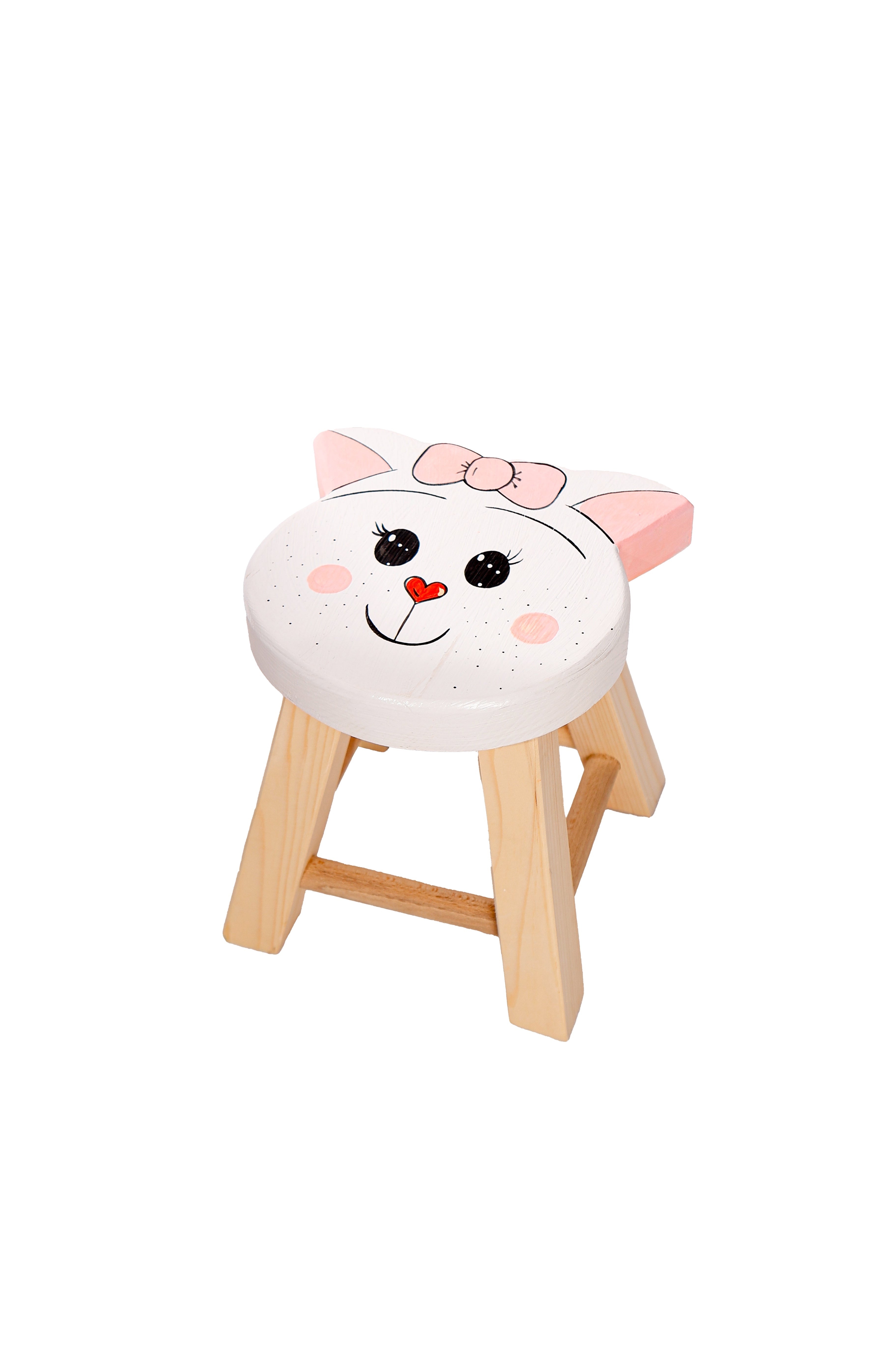    Montessori Kinderhocker mit Tiermotiven - Katze- HolzRepublik