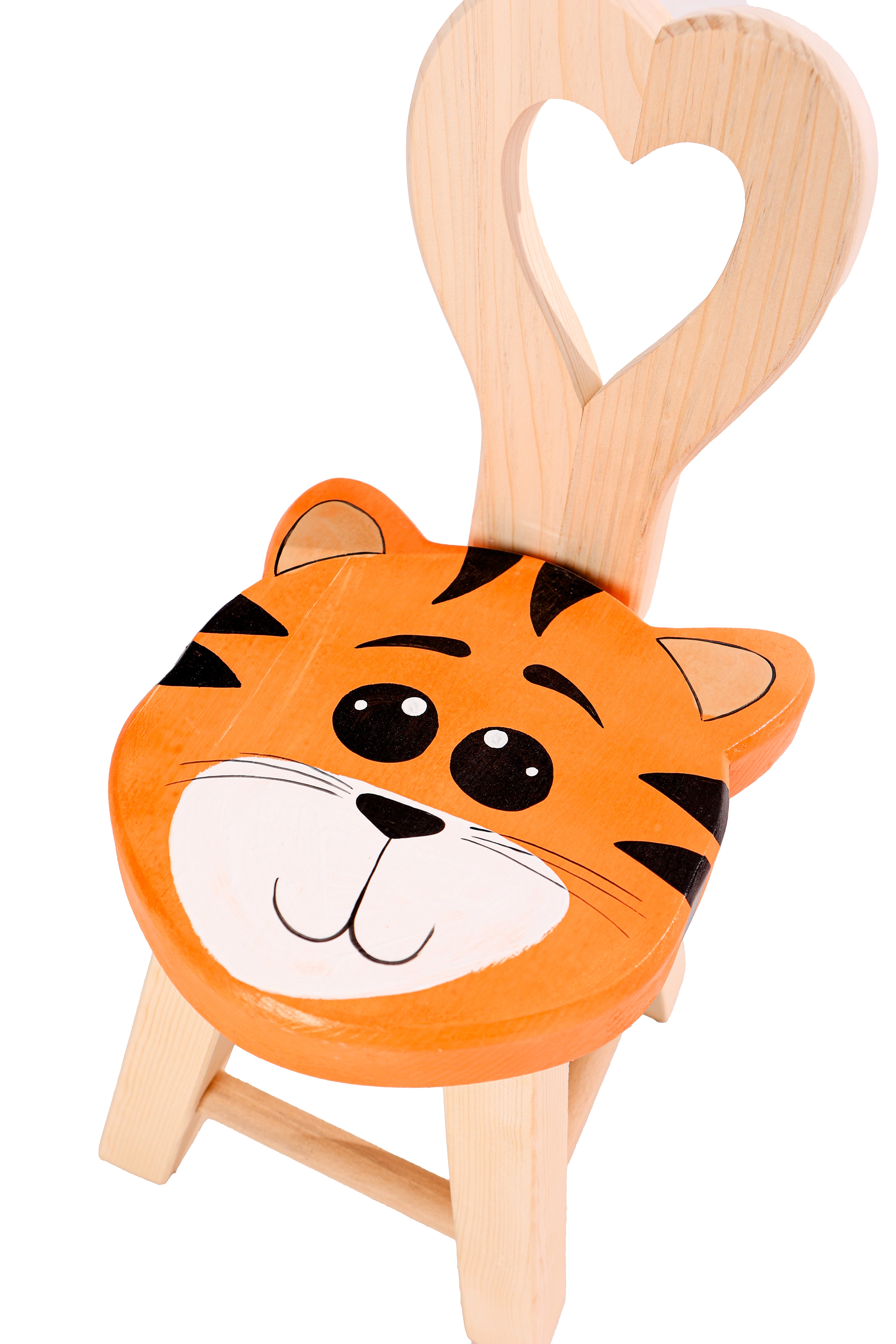    Montessori Kinderhocker mit Tiermotiven- Tiger- HolzRepublik