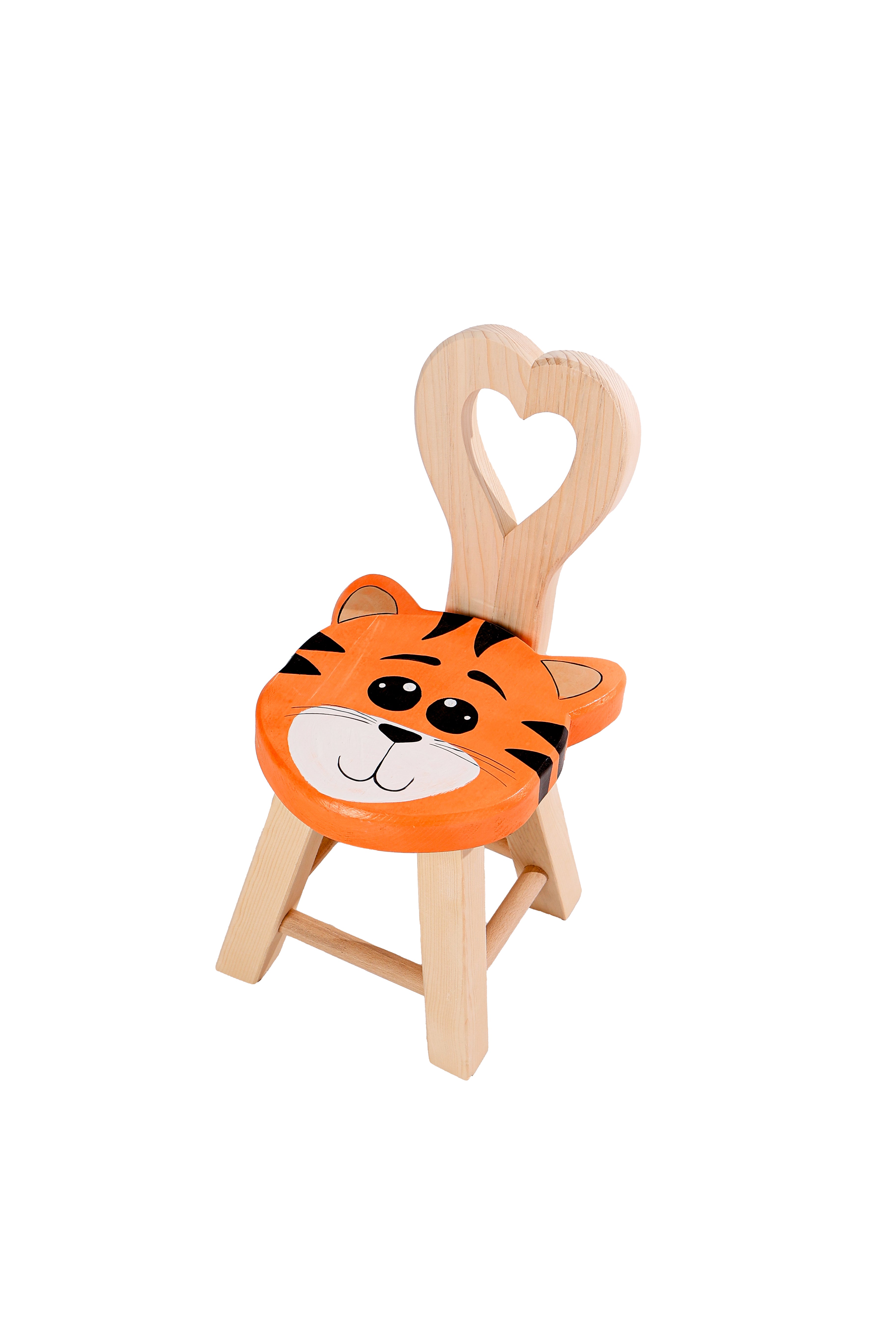    Montessori Kinderhocker mit Tiermotiven- Tiger- HolzRepublik