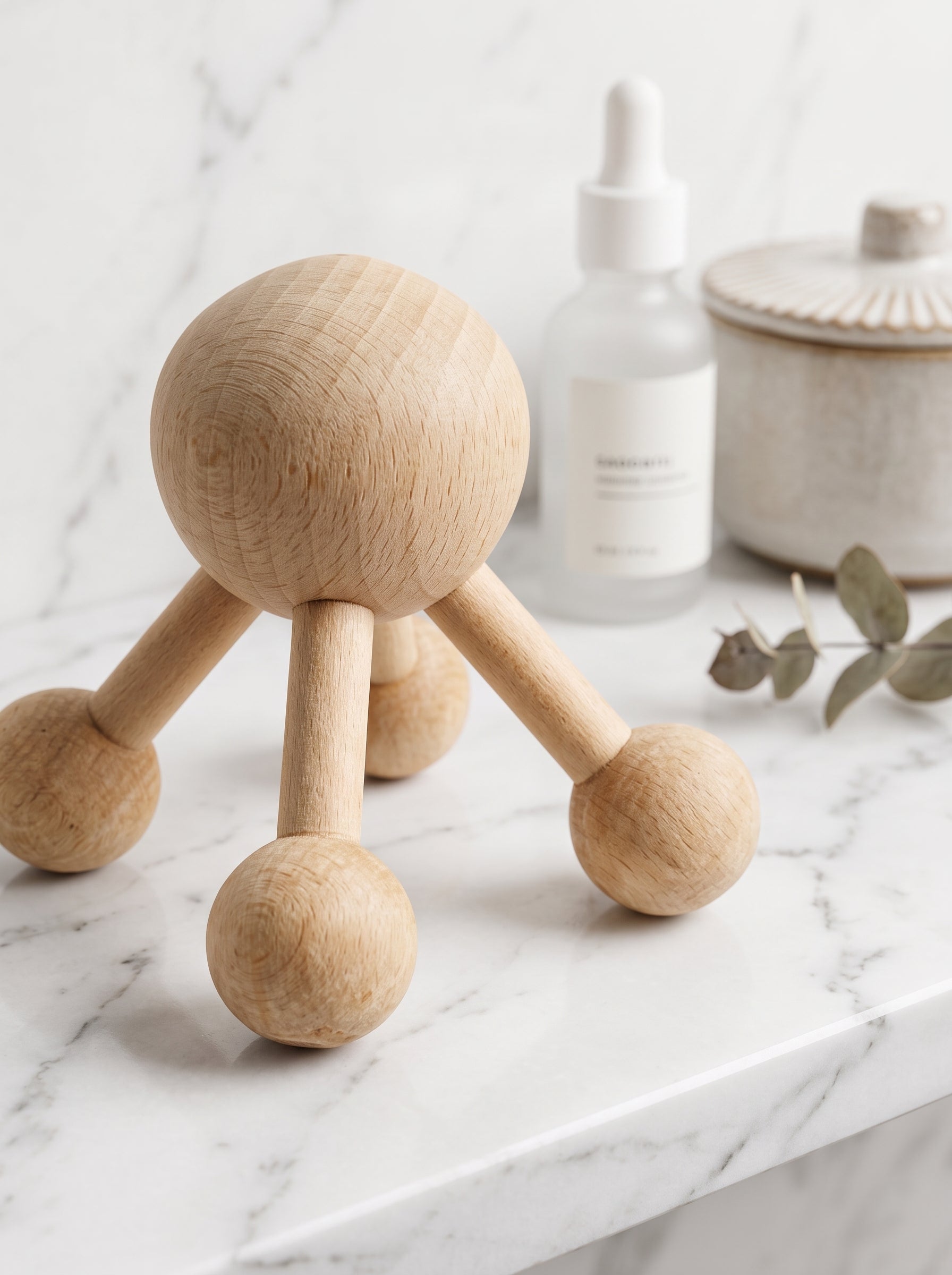 Körpermassagegerät aus Holz – Self Care Massage Tool für Wellness, Entspannung, sanfte Lymphmassage