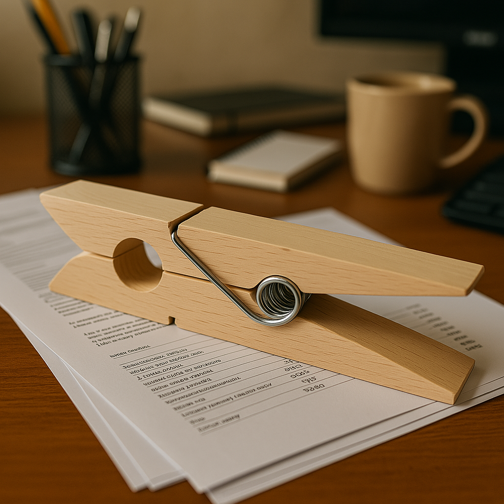 XXL-Holzklemmen aus Buchenholz – Große Holzklammern zum Basteln, Dekorieren & Organisieren / Nachhaltig & extra stark / DIY & Büro-Zubehör