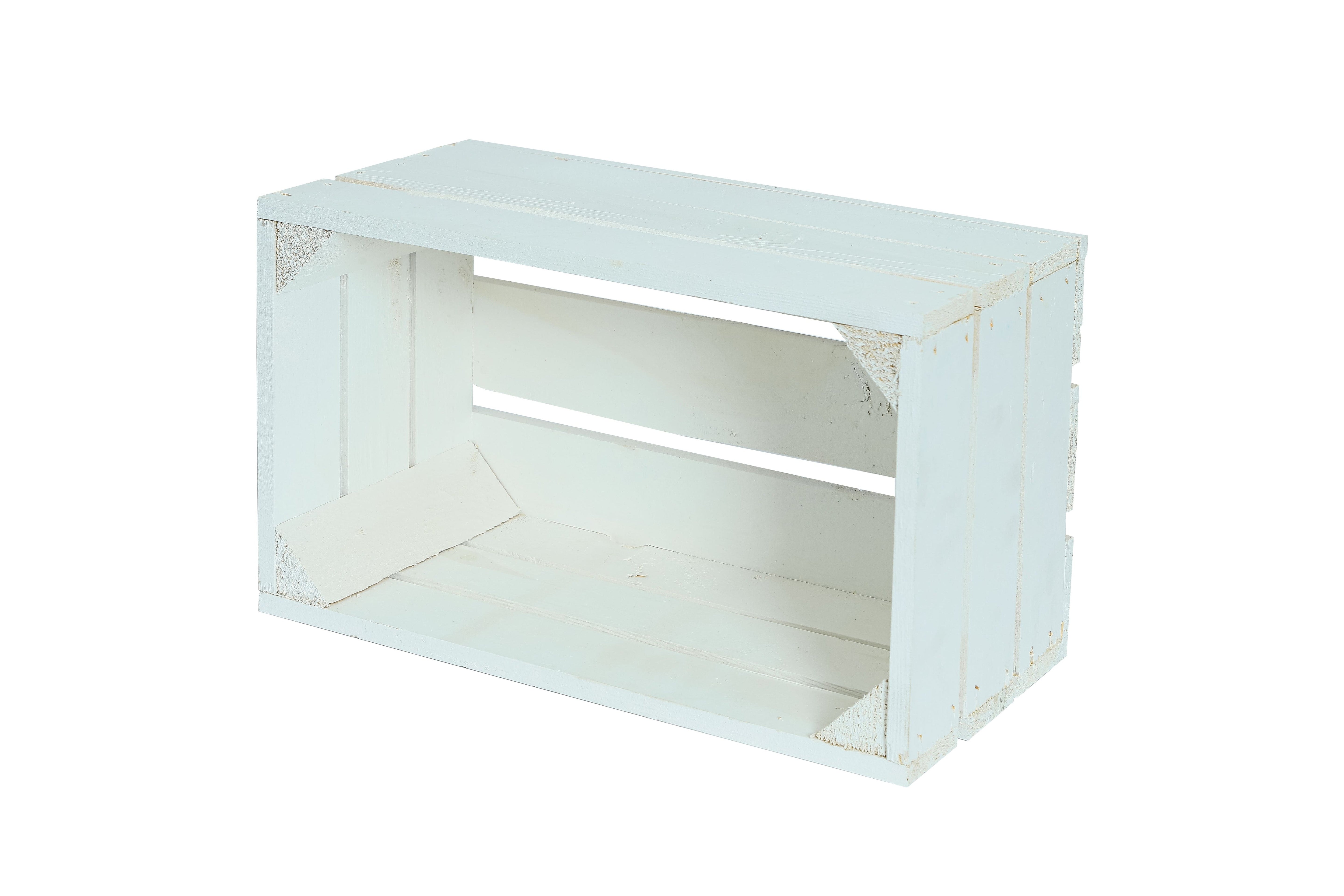    Neue kleine Holzkiste Hilde 38x22x21 cm - weiß / kleine Dekokiste / Obstkiste / Aufbewahrungskiste- HolzRepublik