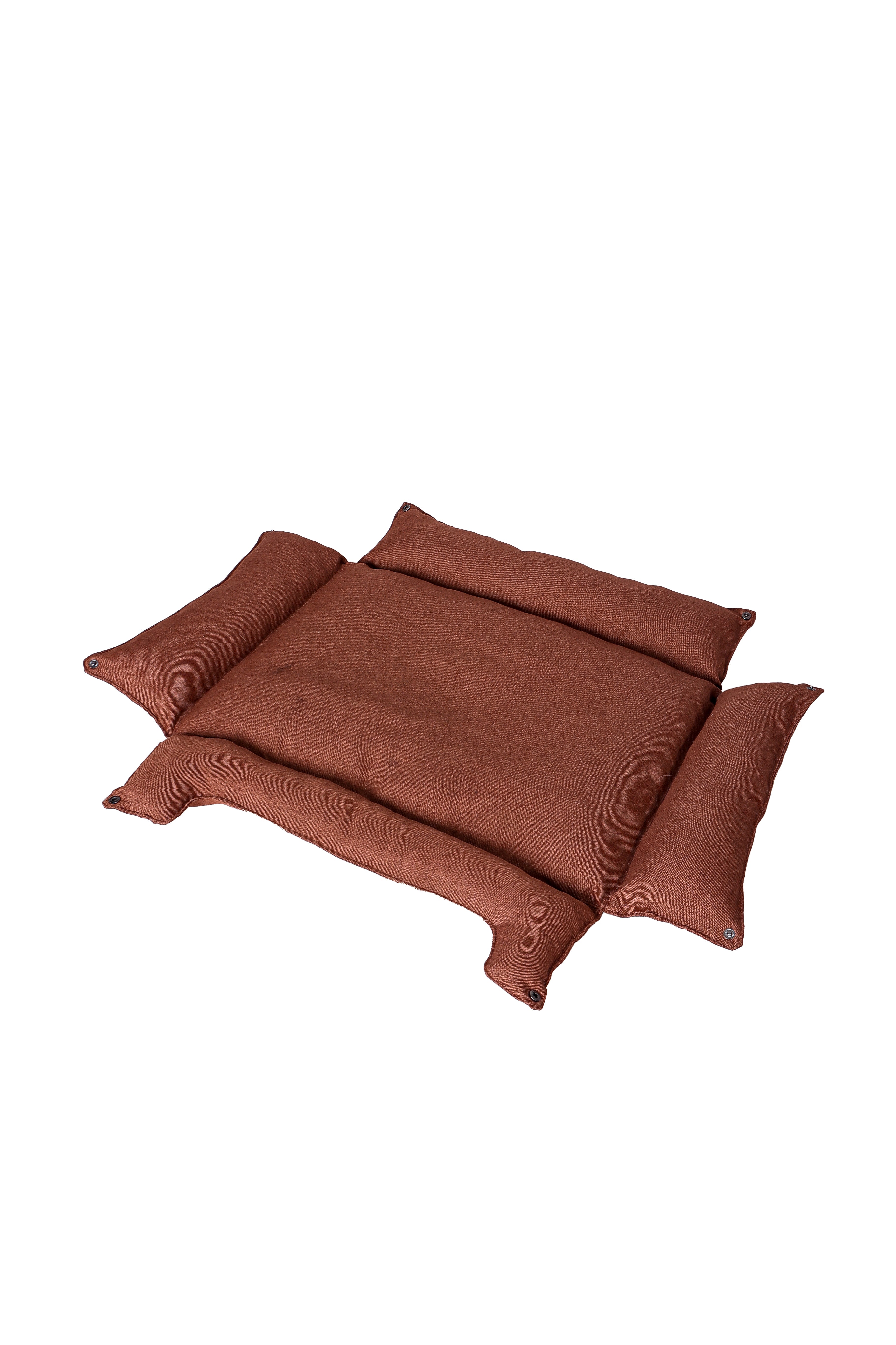    Hundebett &amp; Hundekissen in einem - Braun /Einklappbare Hundeliege / Hunde-Schlafplatz maschinenwaschbar- HolzRepublik