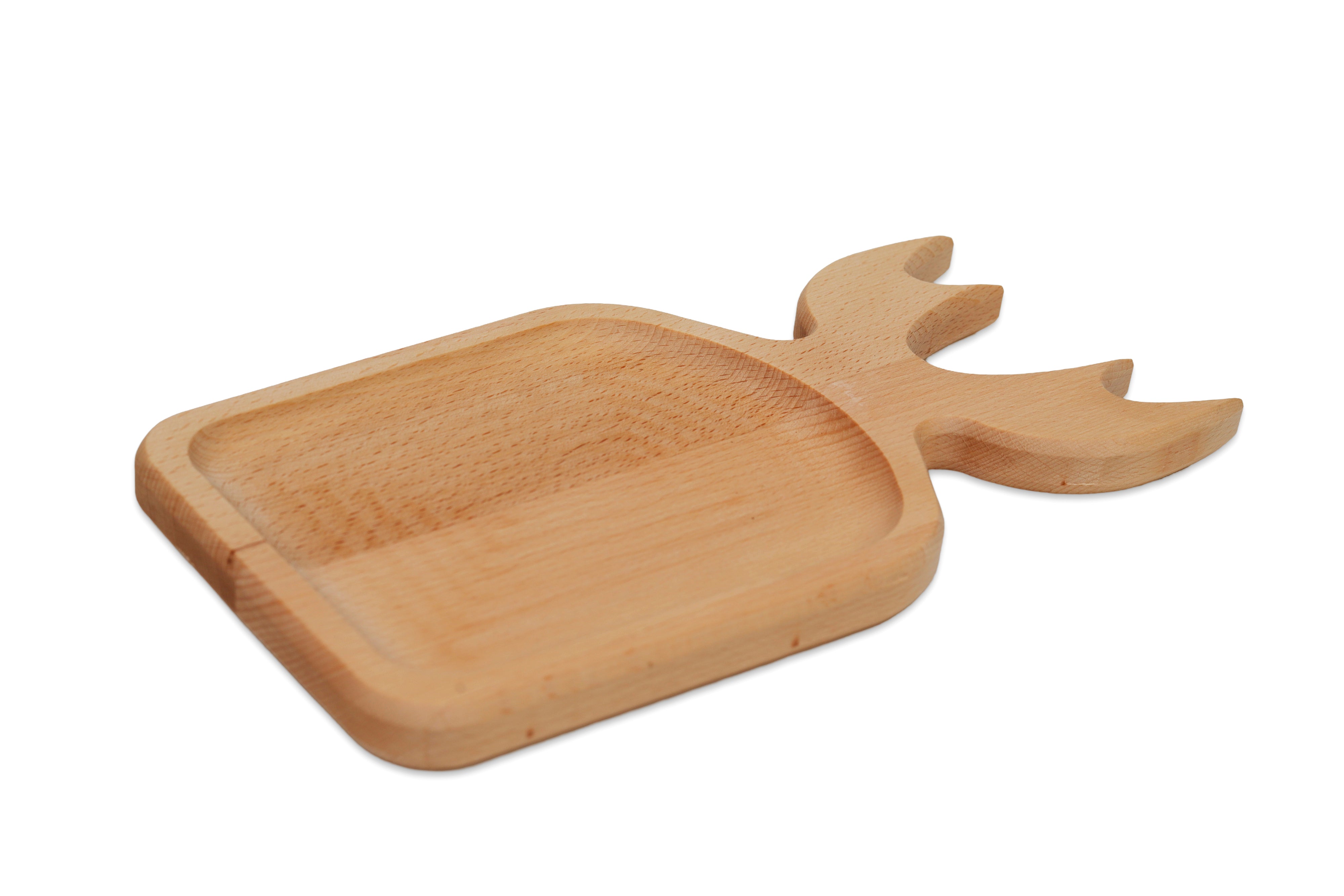    Holzteller / Holzuntersetzer / Holztablett / Servierplatte "Reh"- HolzRepublik