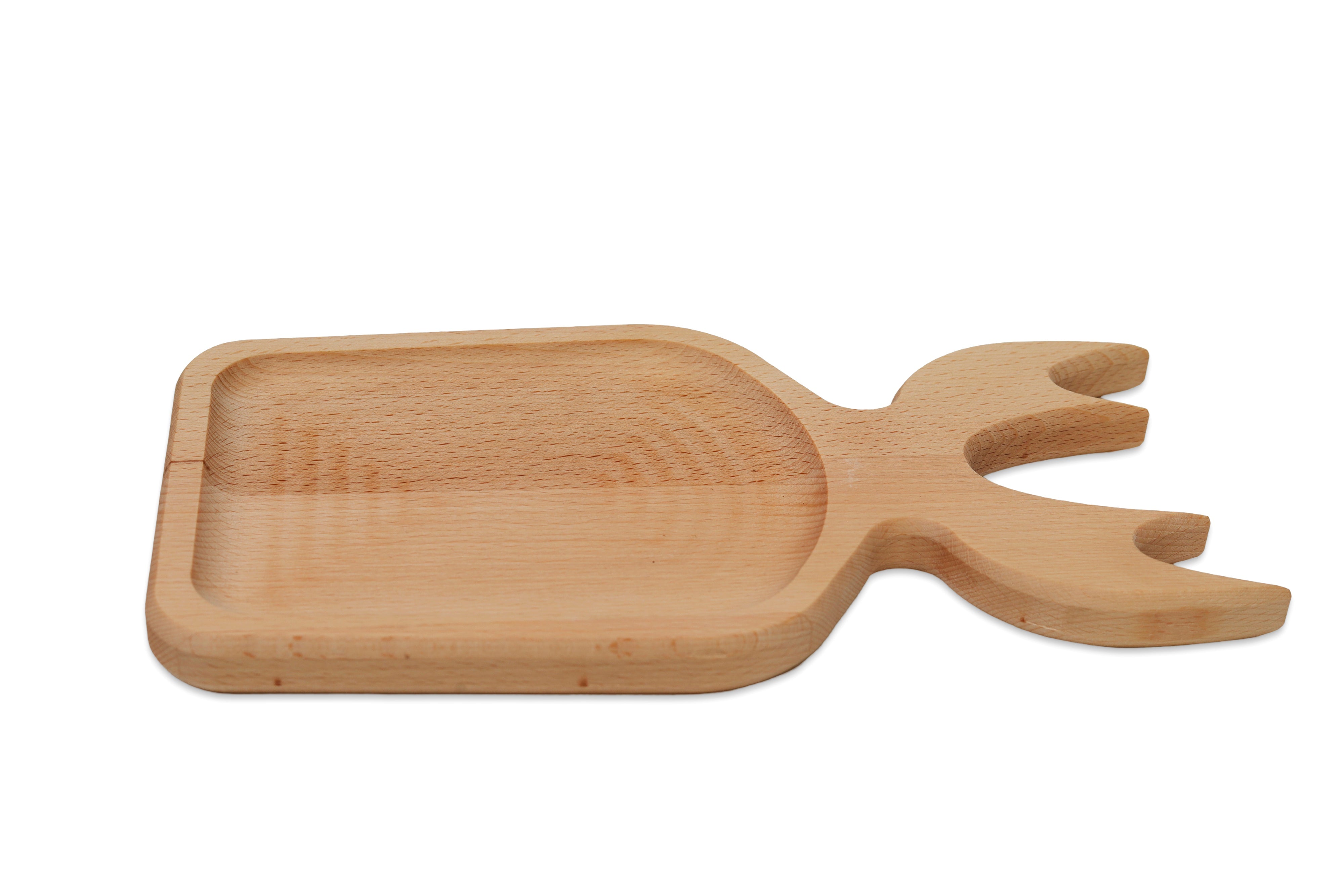    Holzteller / Holzuntersetzer / Holztablett / Servierplatte "Reh"- HolzRepublik