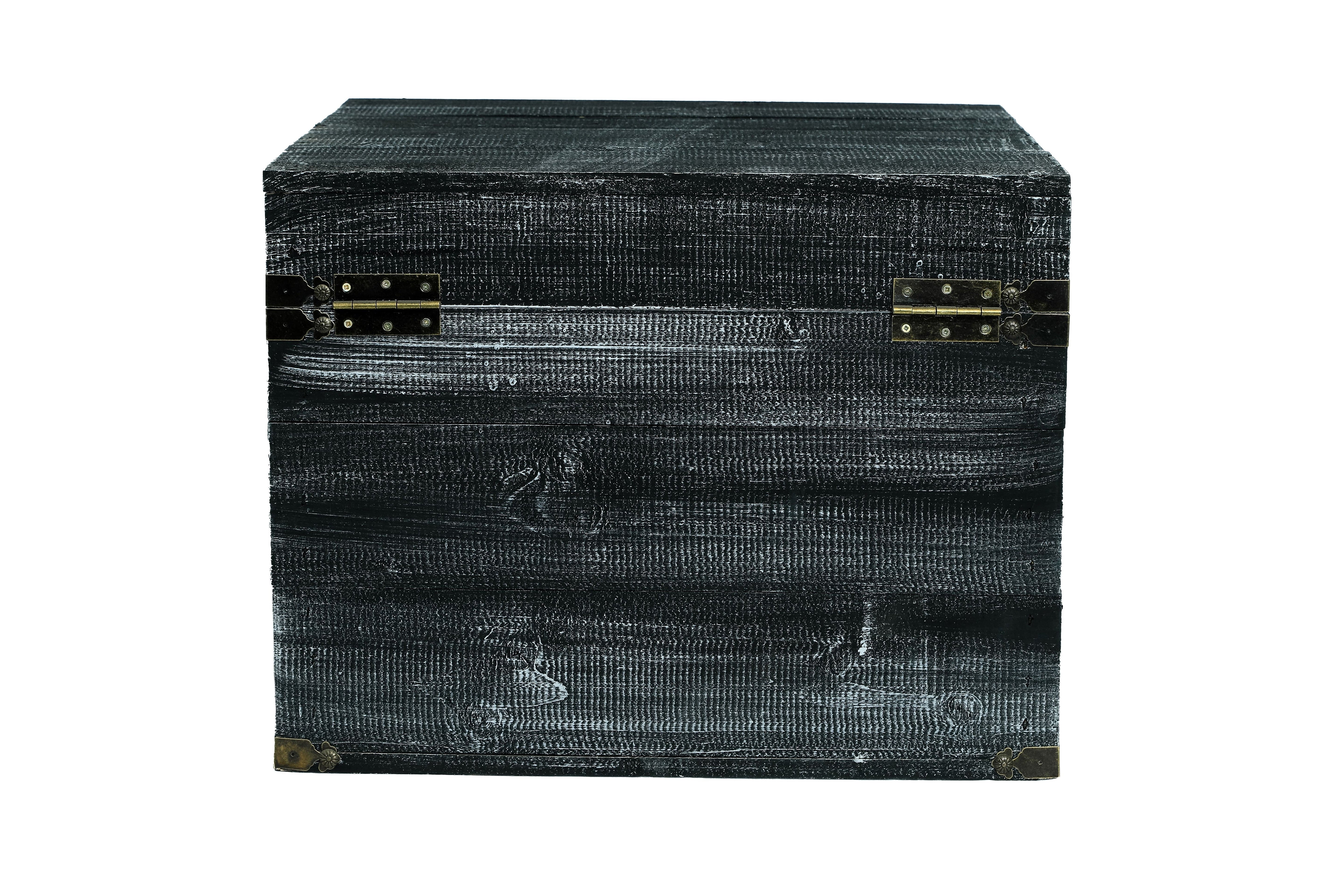    Neue dekorative Holztruhe 45x35x35xcm - Schabby Schwarz - Truhe / Dekotruhe / Kleine Schatztruhe- HolzRepublik