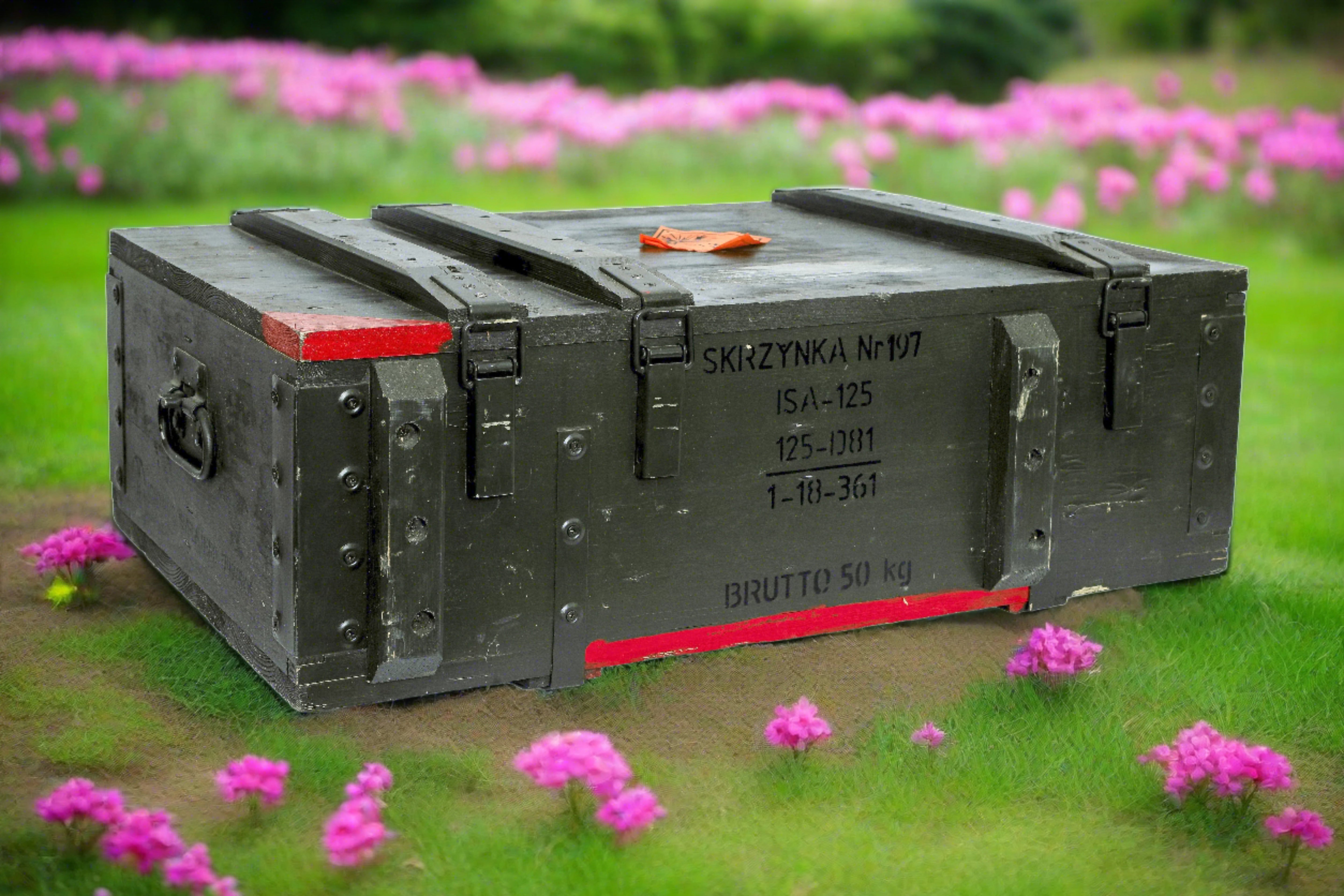    Munitionskiste AD-81 / Munitruhe / Transportkiste / Militärkiste / Armeekiste- HolzRepublik