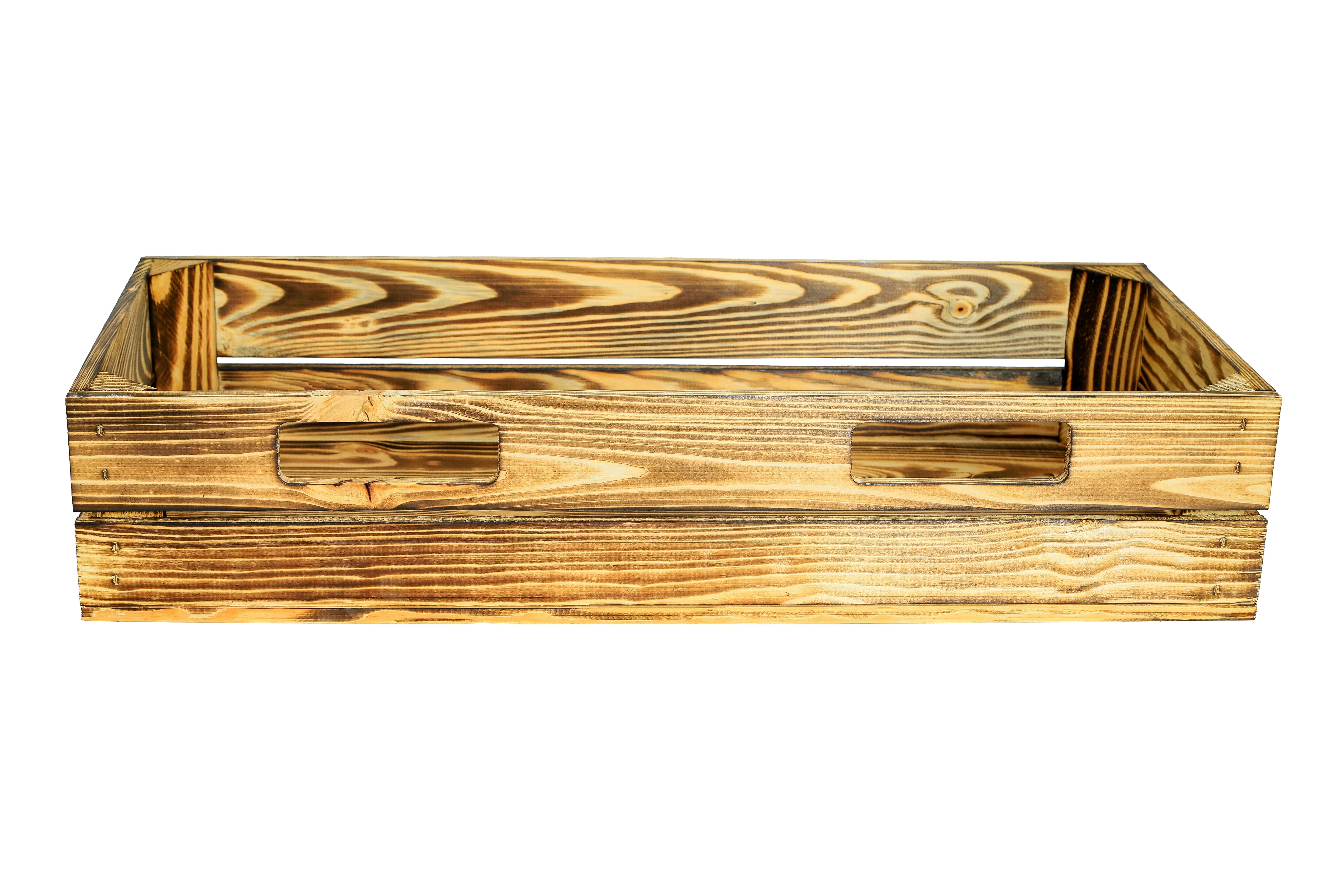    Neue geflammte Schublade 66x29x13cm / Holzkiste mit Griff / Aufbewahrungskiste- HolzRepublik