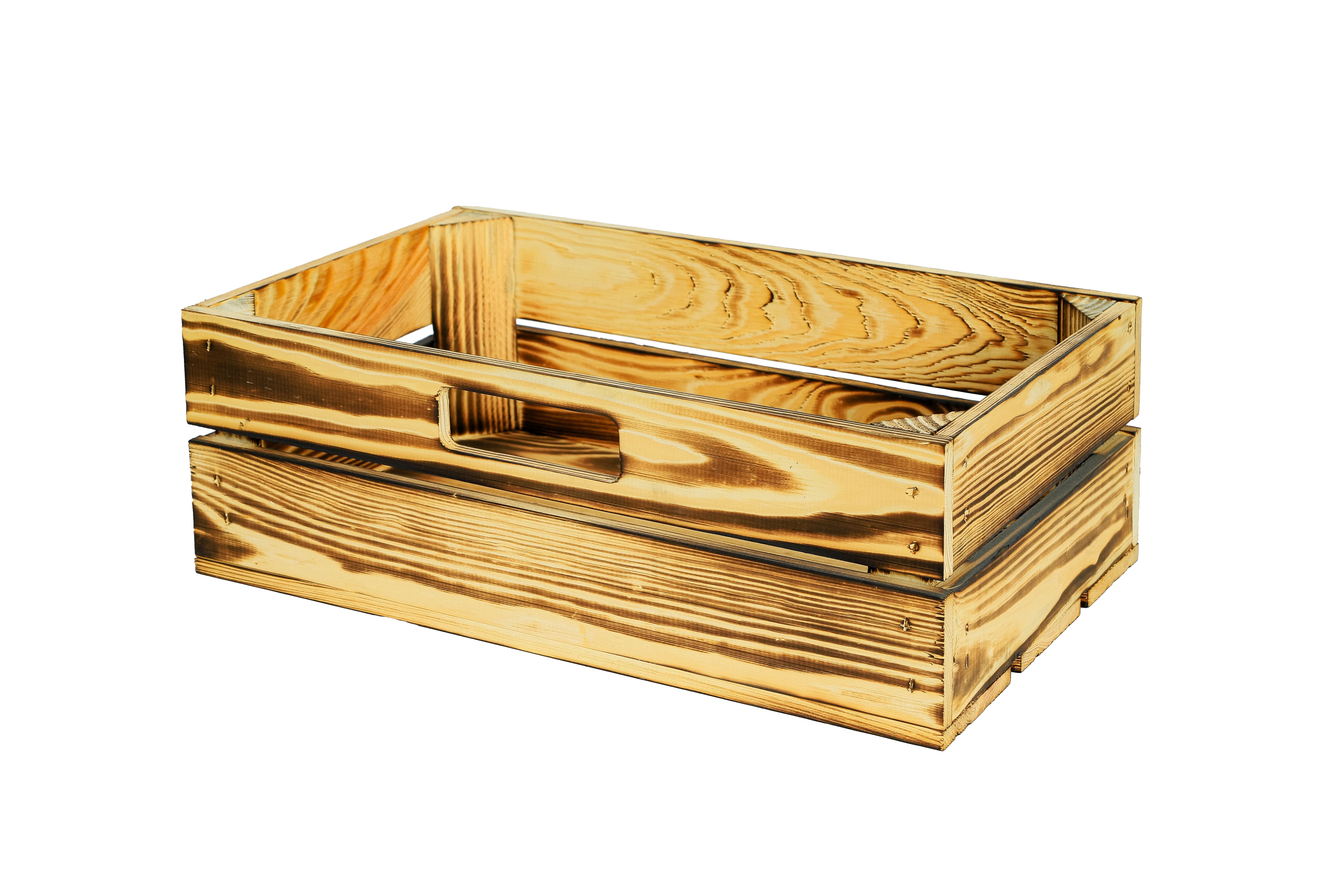    Neue geflammte Schublade 47,5x29x15cm / Holzkiste mit Griff / Aufbewahrungskiste- HolzRepublik