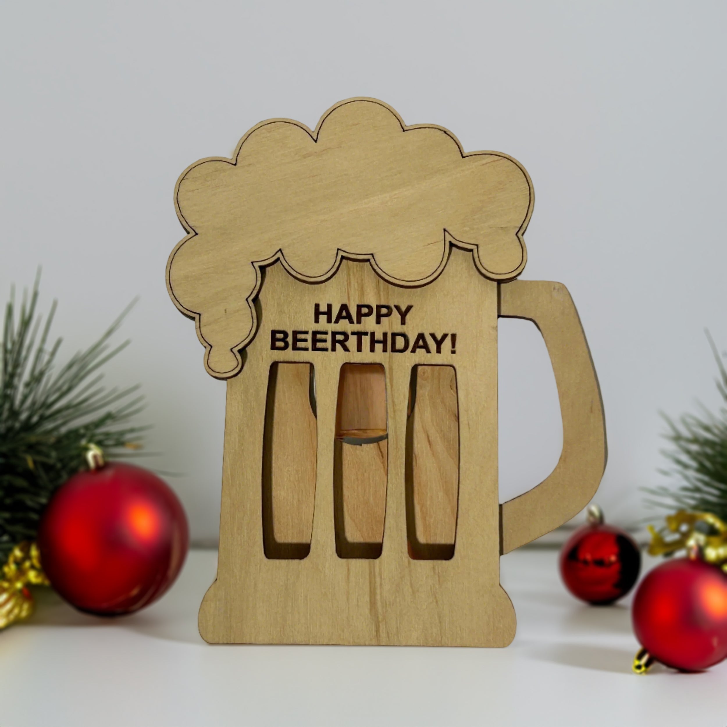    „Bierglas“ Bargeld-Geschenkrahmen: Die ultimative Geschenkidee- HolzRepublik