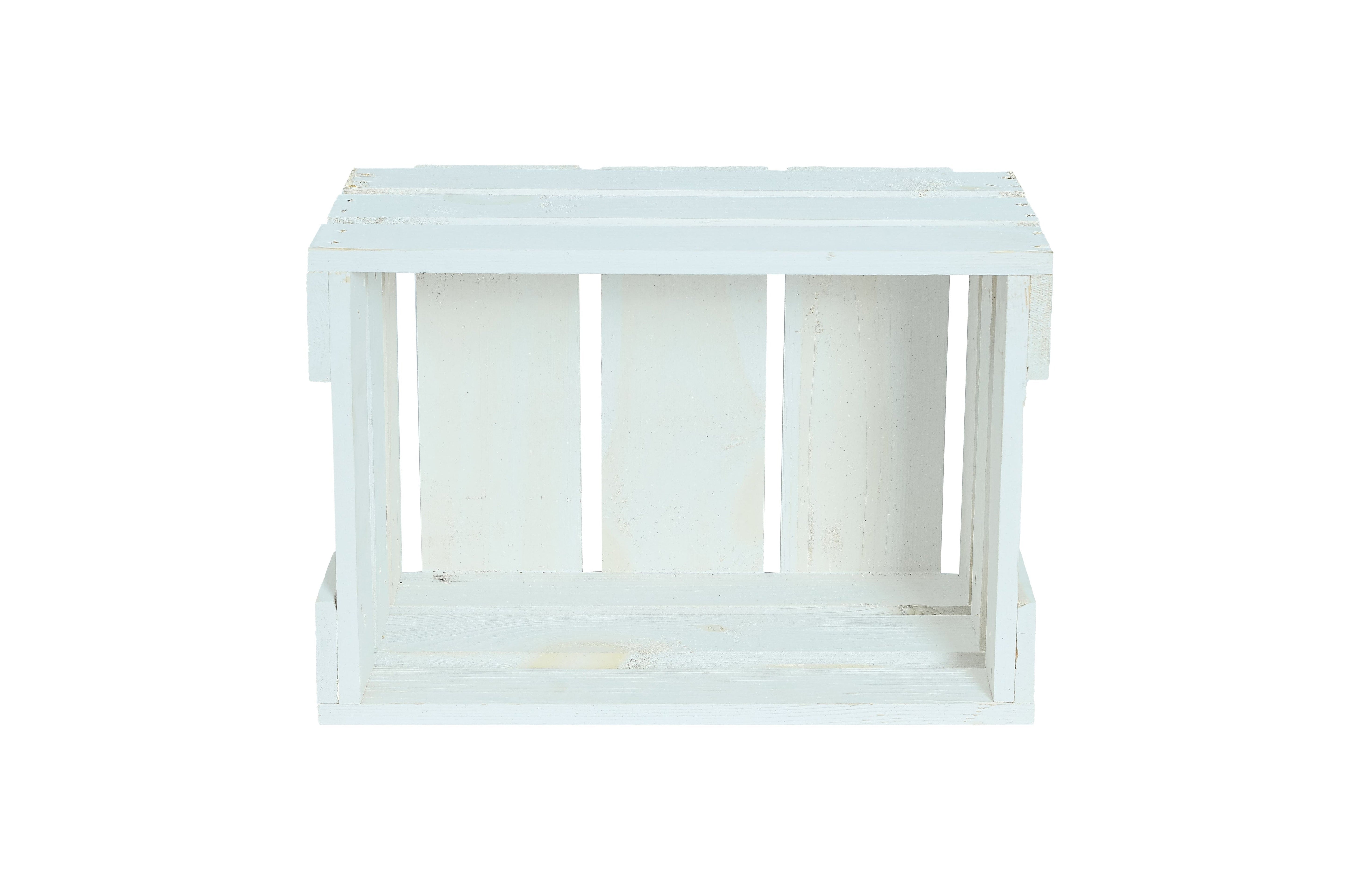    Neue kleine Weinkiste 34x23x19cm - weiß- HolzRepublik